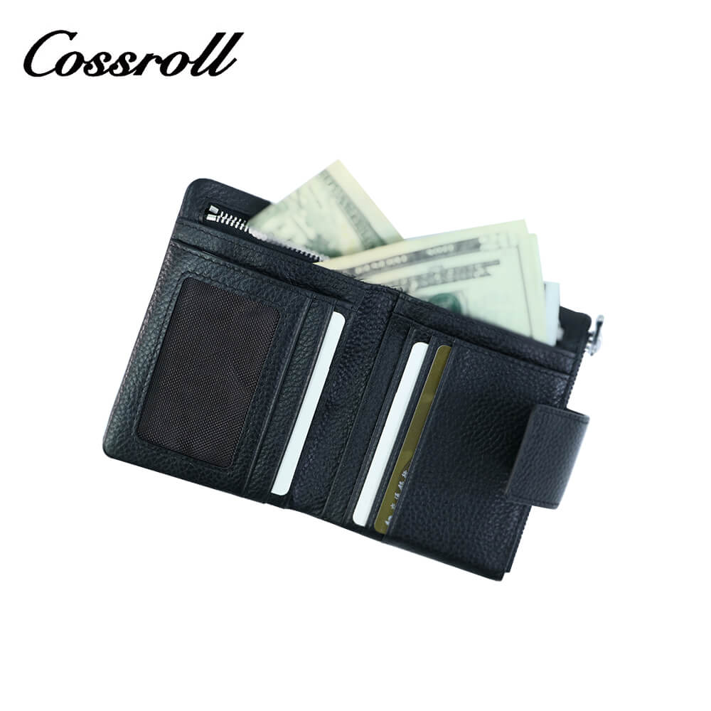 Mens Bifold Cowhide Leather Wallets Manufacturer Wholesaler Cossroll