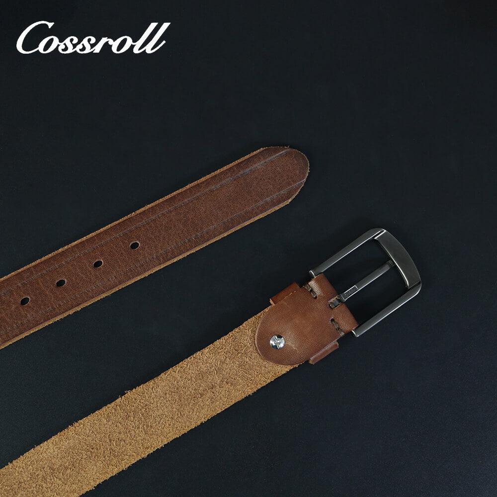 Cossroll Full Grain Cowhide Leather Belt For Men Wholesale Manufacturer