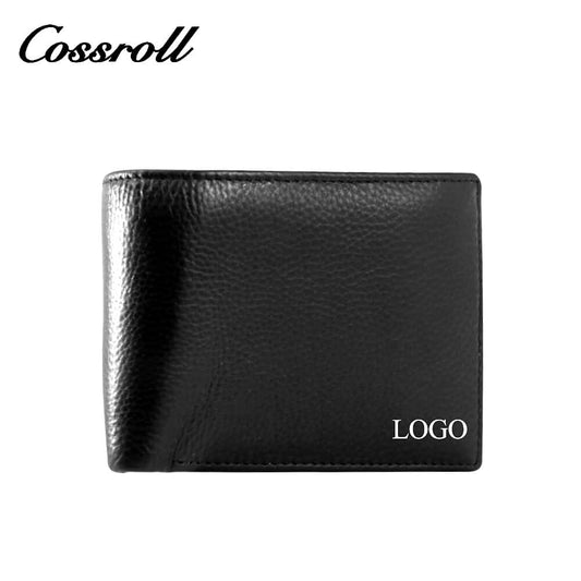 Bifold Cowhide Lychee Leather Short Wallets For Men Wholesale Cossroll