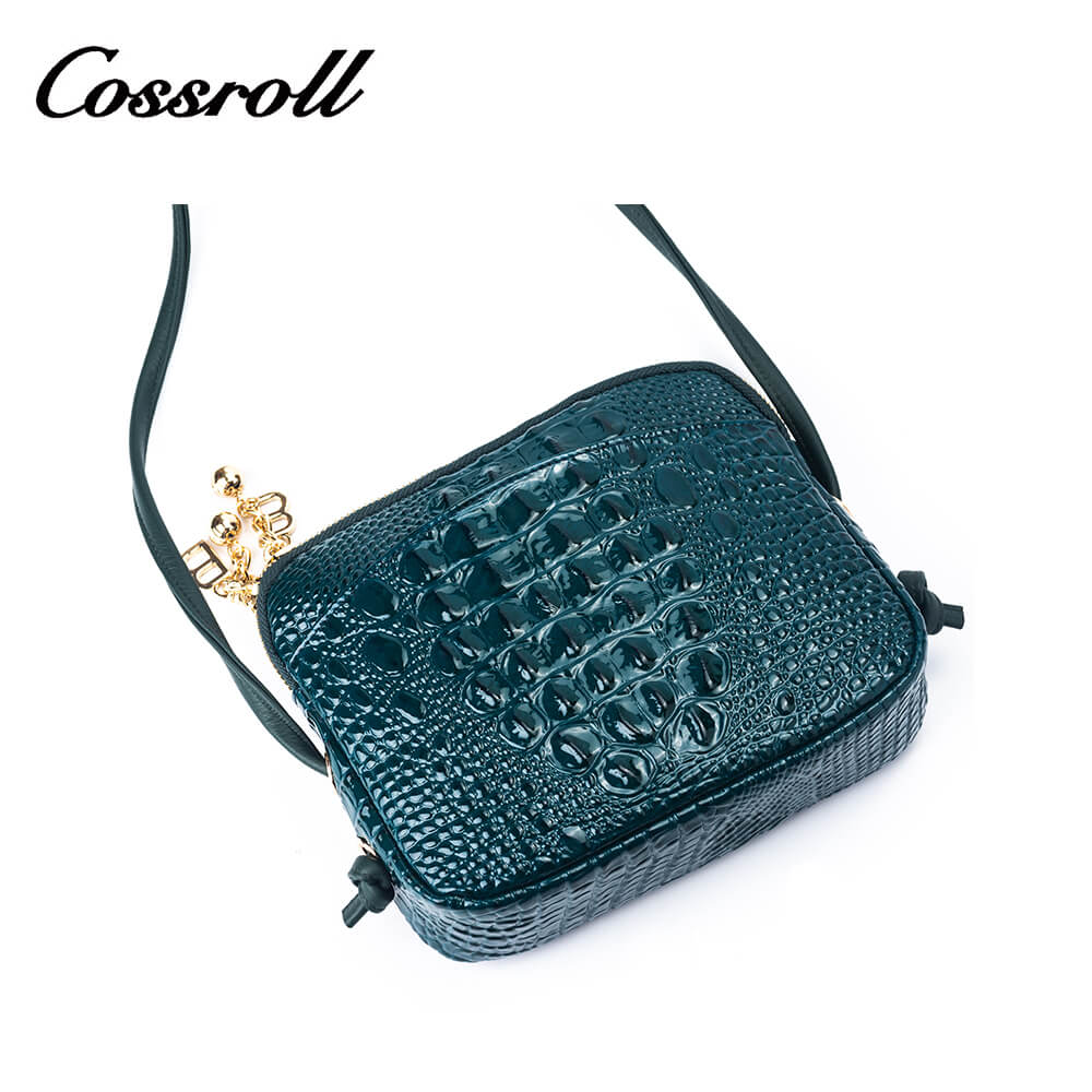 Cossroll Crocodile Patent Leather Crossbody Phone Bag Manufacturer