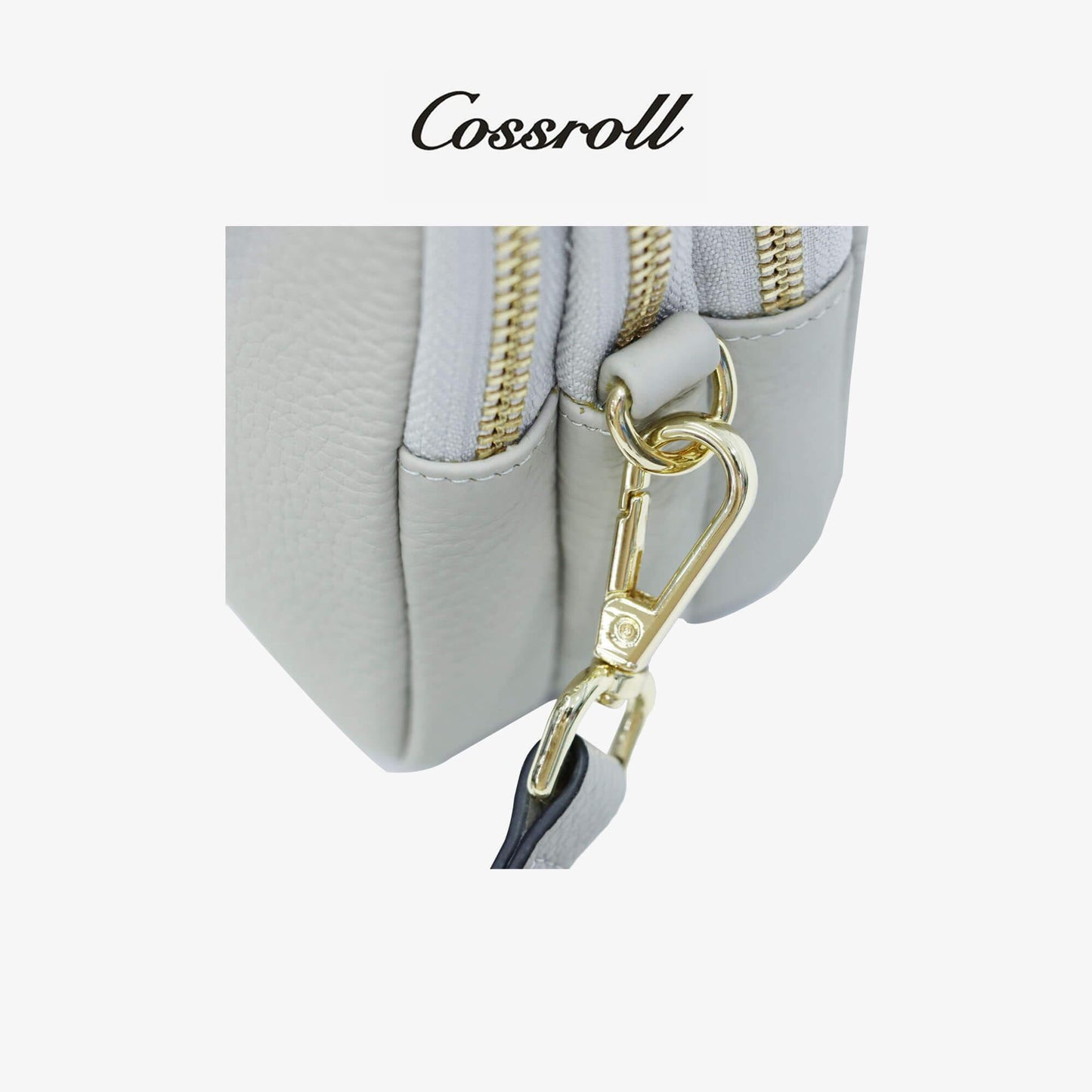 Zipper Crossbody Leather Bag For Wholesale - cossroll.leather