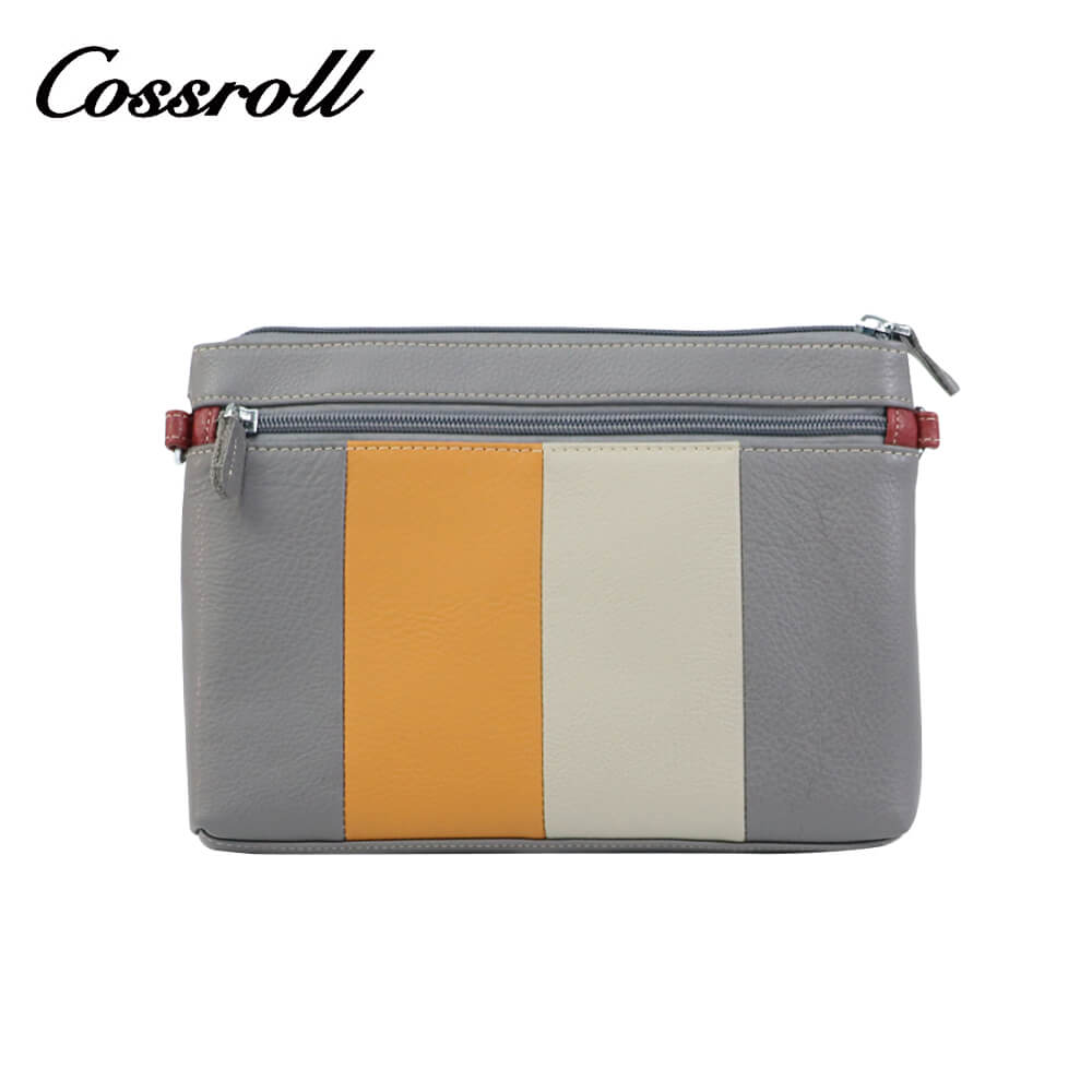 Cossroll Muticolor Zipper Crossbody Leather Bag Manufacturer