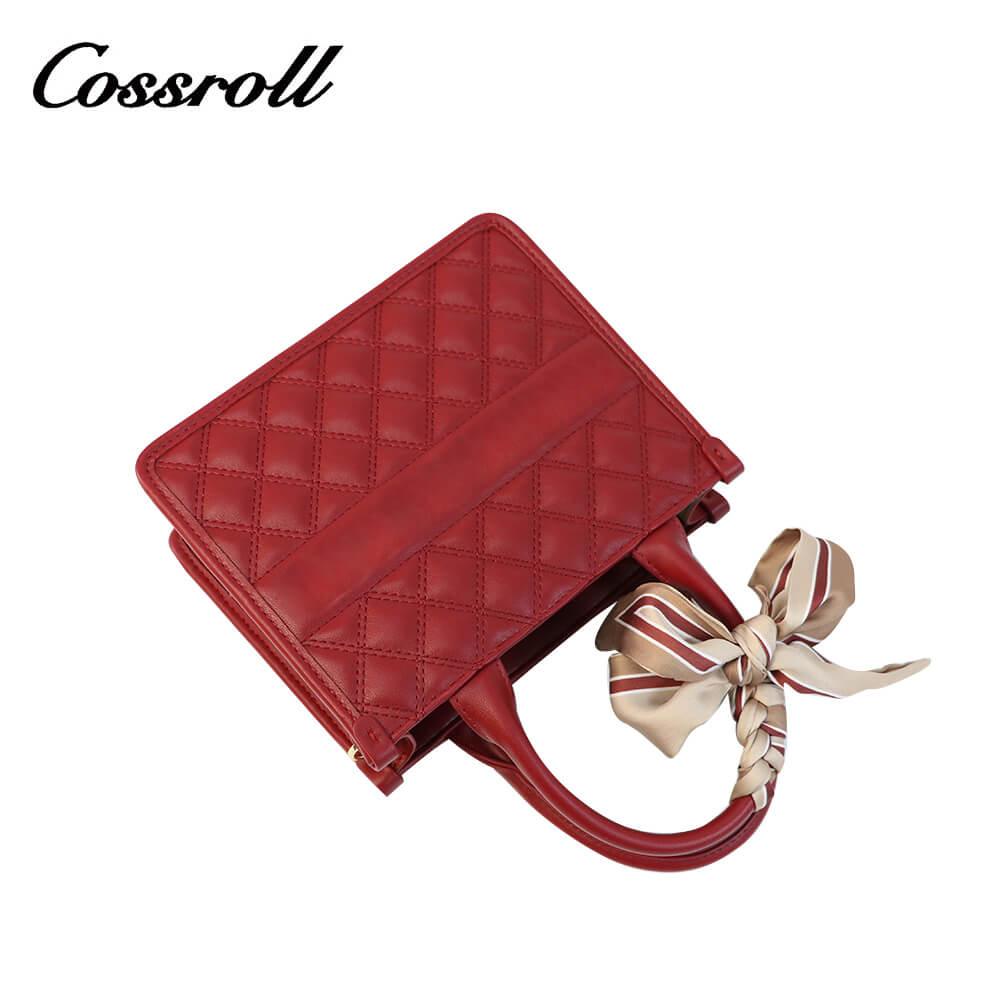 Rhombus Leather Handbag Crossbody Bag