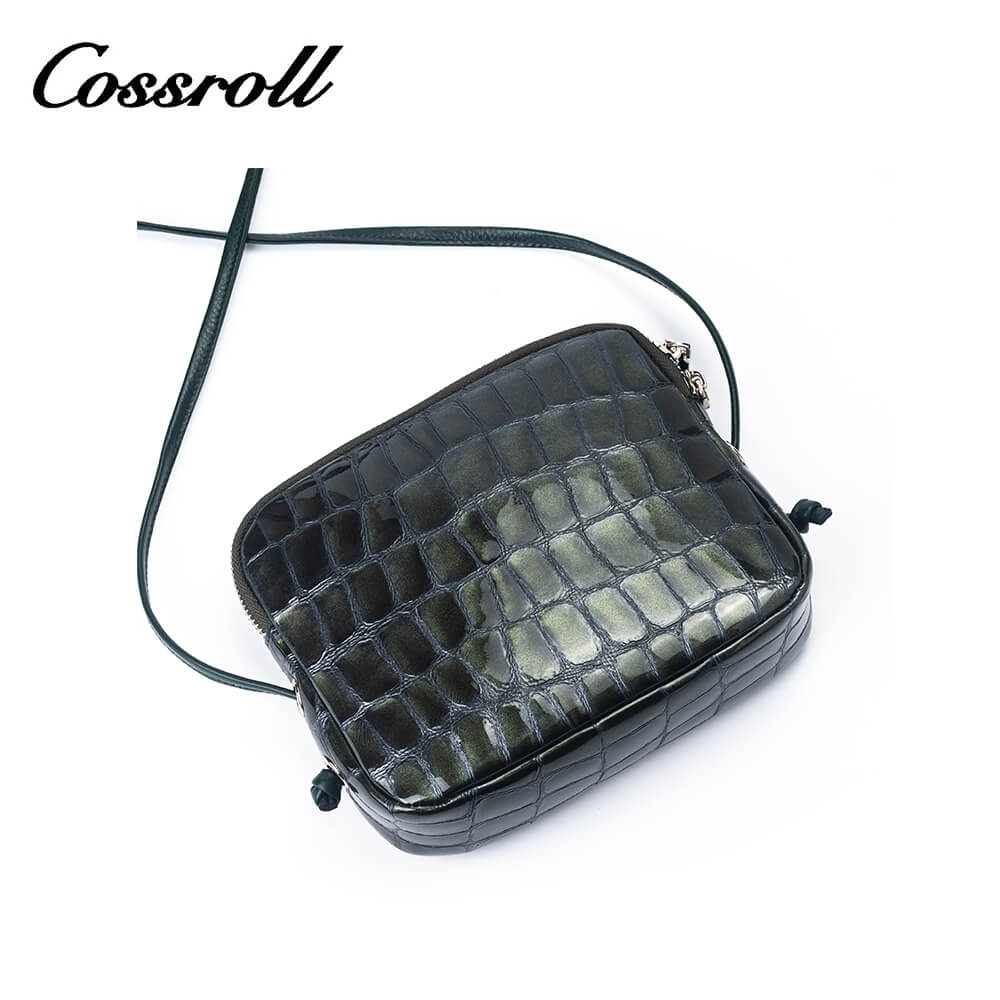 Cossroll Crocodile Cowhide Leather Crossbody Phone Bag Manufacturer