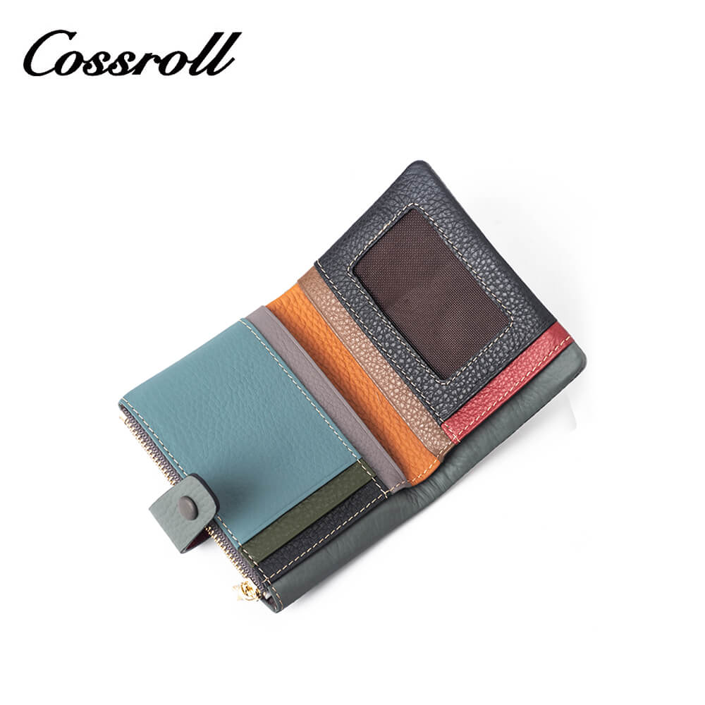 Bifold Lychee Cowhide Leather Wallet Manufacturer