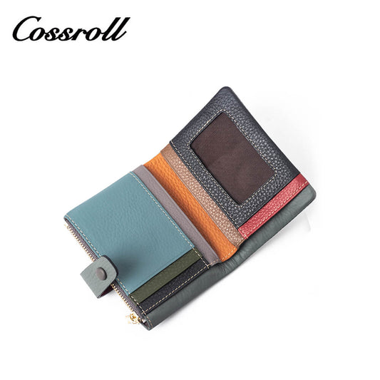 Bifold Lychee Cowhide Leather Wallet Manufacturer