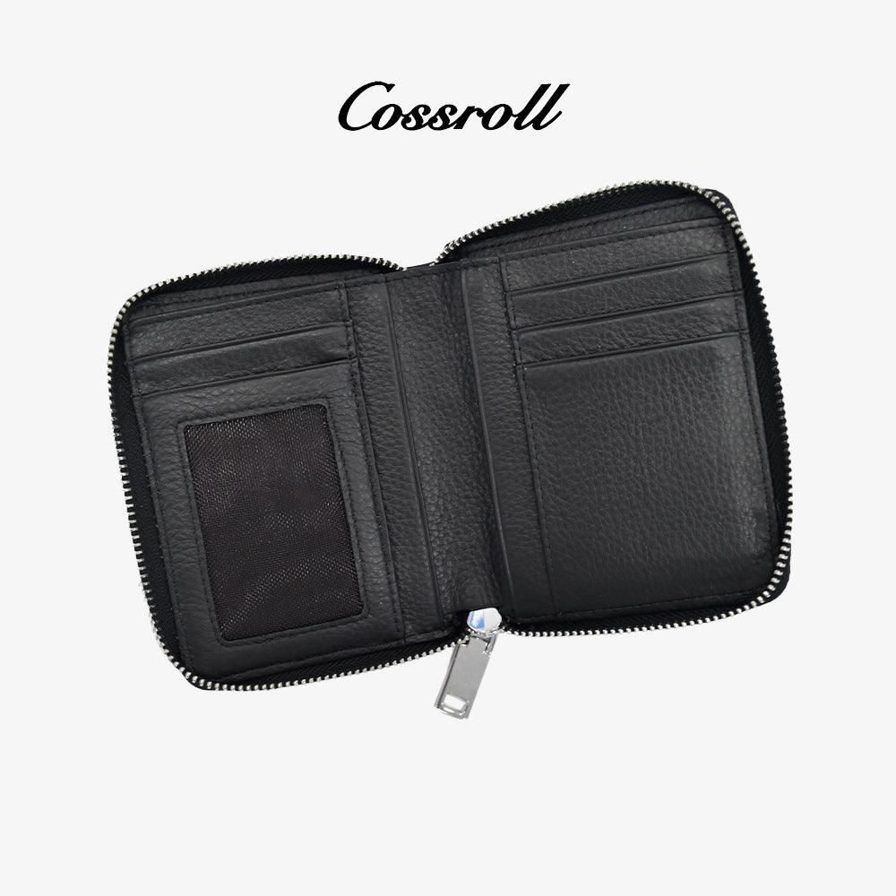 Zipper Leather Coin Purse Card Slots Wallet Wholesale - cossroll.leather