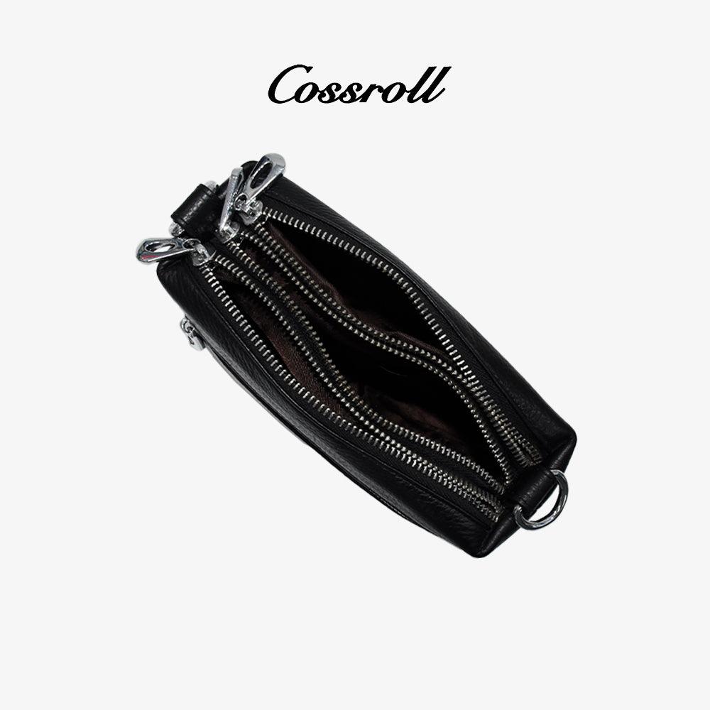 Cossroll Genuine Leather Zipper Wallets Wholesale Clutch Bag Maker