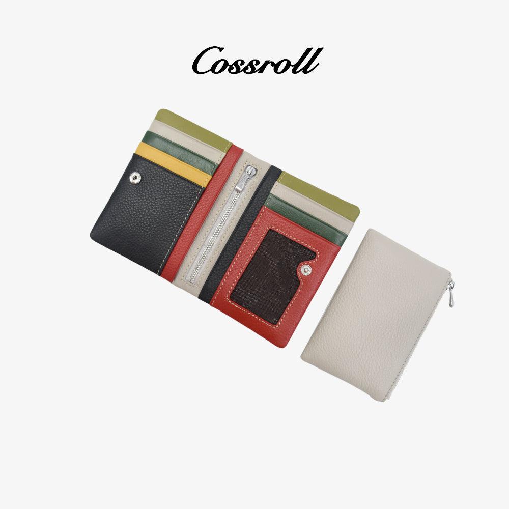 Cossroll Leahter Short Wallet Manufacturer Coin Purse Maker