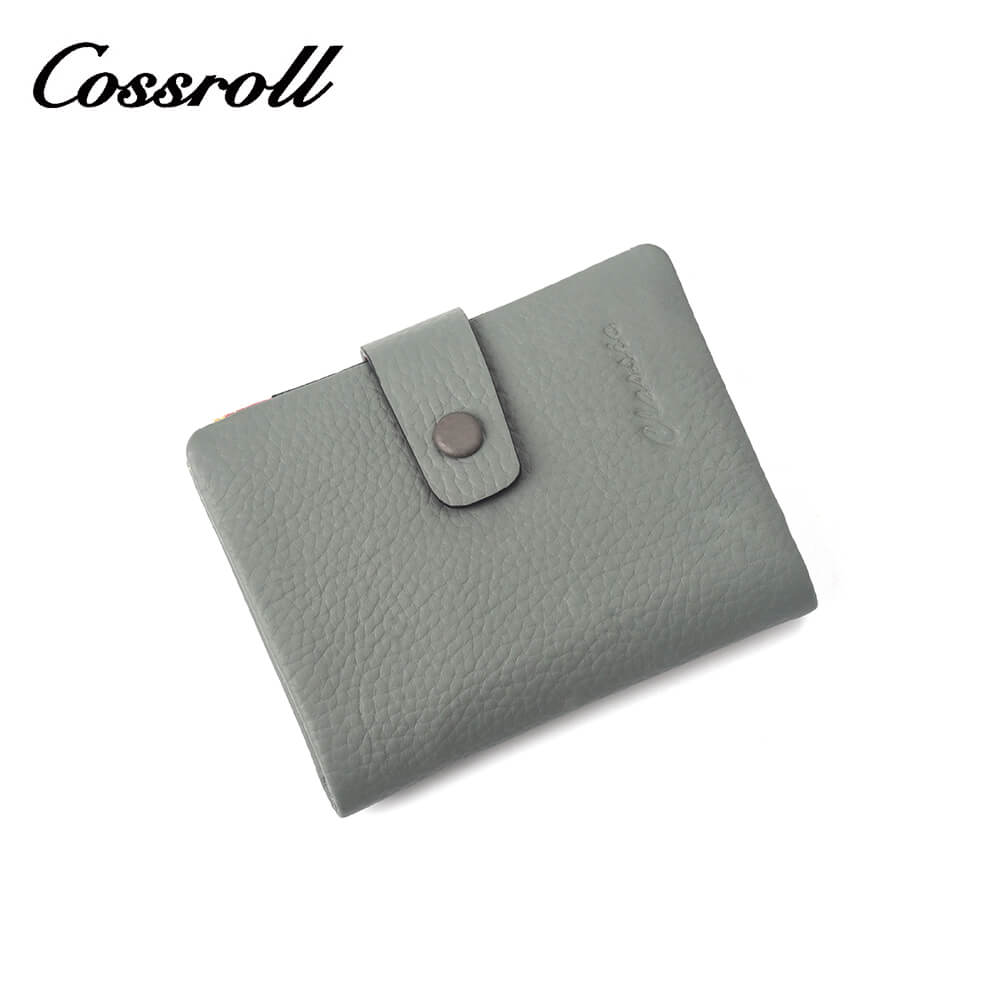 Bifold Lychee Cowhide Leather Wallet Manufacturer