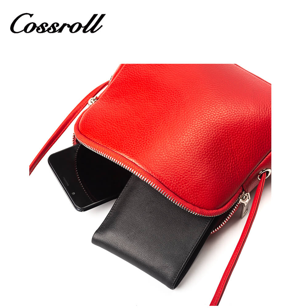 Cossroll Cowhide Leather Crossbody Phone Bag Manufacturer