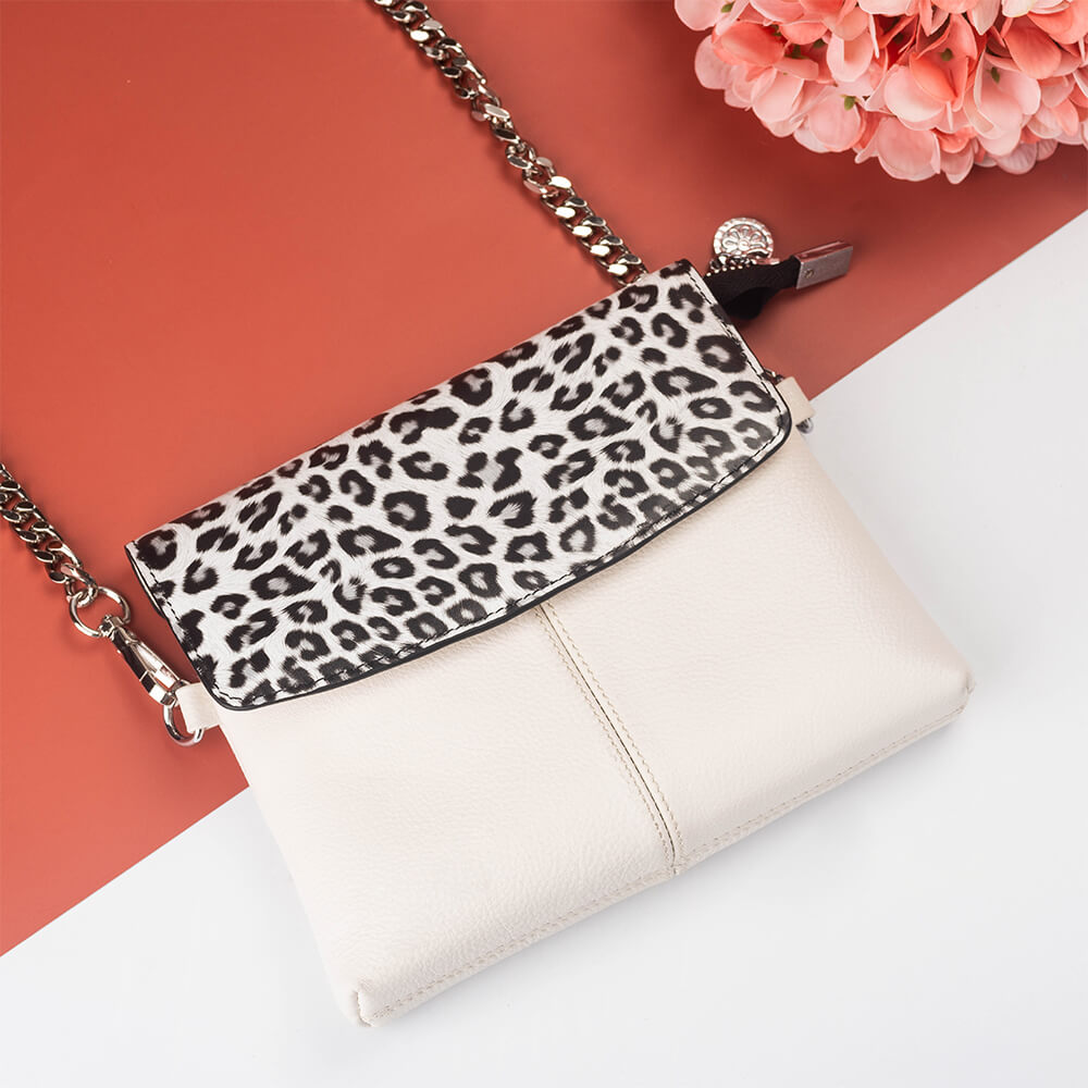Cossroll Leopard Real Leather Crossbody Bag Manufacturer