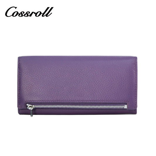 Bifold Cowhide Leather Long Wallets