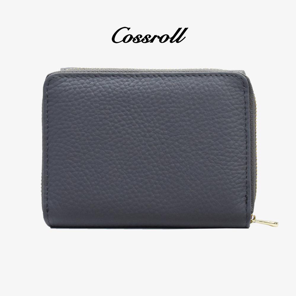 Women Leather Purse Wholesale Customize Zipper Wallets - cossroll.leather