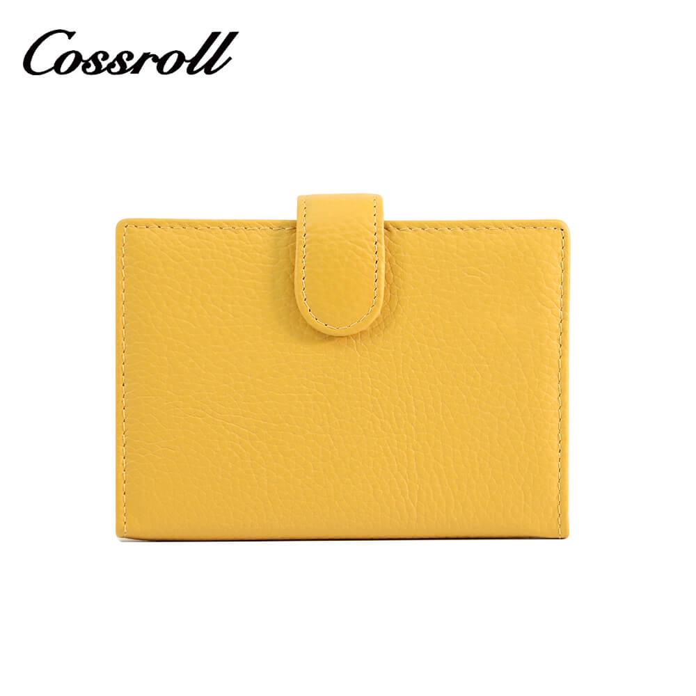 Bifold Genuine Leather Short Card Wallet