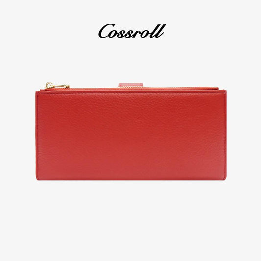 Genuine Leather Long Wallet Wholesale Bifold - cossroll.leather
