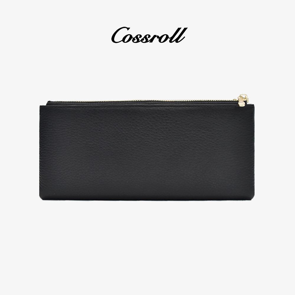 Bifold Leather Wallets Zippers Card Slots Wholesale - cossroll.leather