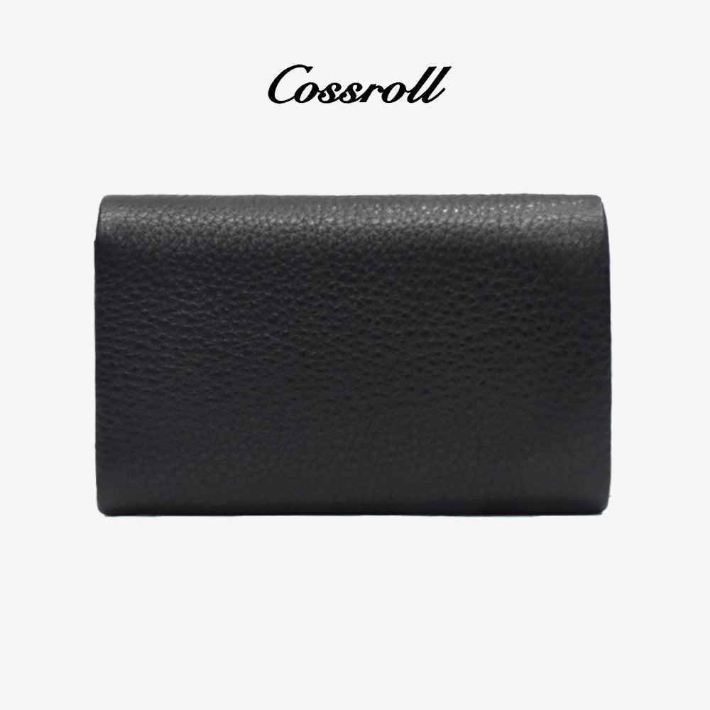 Bifold Leather With Keychain Wallets Minimalist - cossroll.leather