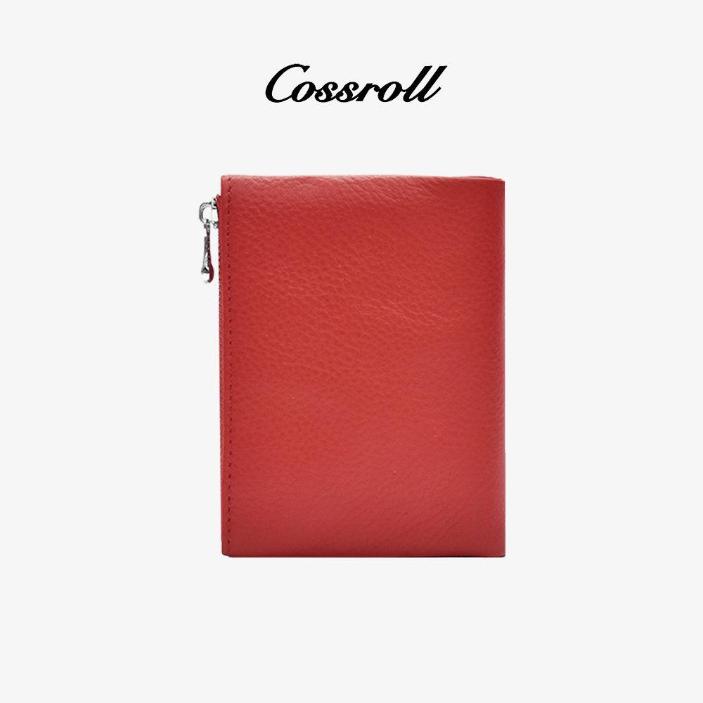 Customized Zipper Wallets Purse Wholesale With ID Window - cossroll.leather