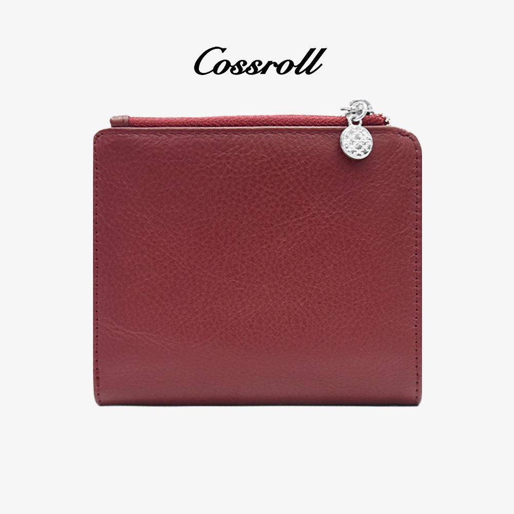 Genuine Leather Short Wallets Card Slots Zipper Wholesale - cossroll.leather