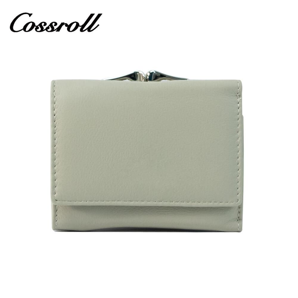 Genuine Leather Bifold Short Wallets For Ladies