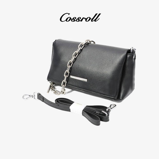 Crossbody Leather Bag With Chain Customized