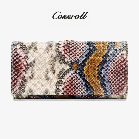 Python Women Leather Wallet Manufacturer Snake Pattern - cossroll.leather