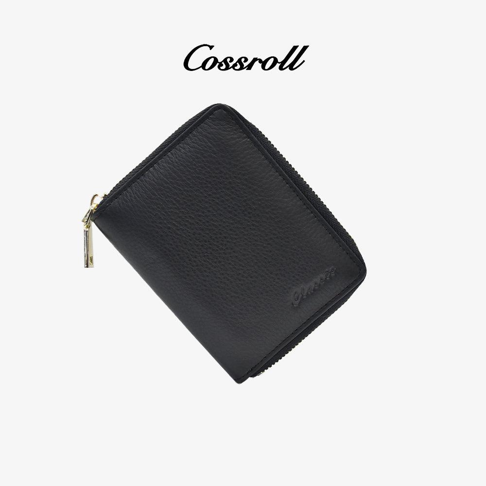 Leather Zipper Coin Purse Wholesale Customize Wallets - cossroll.leather