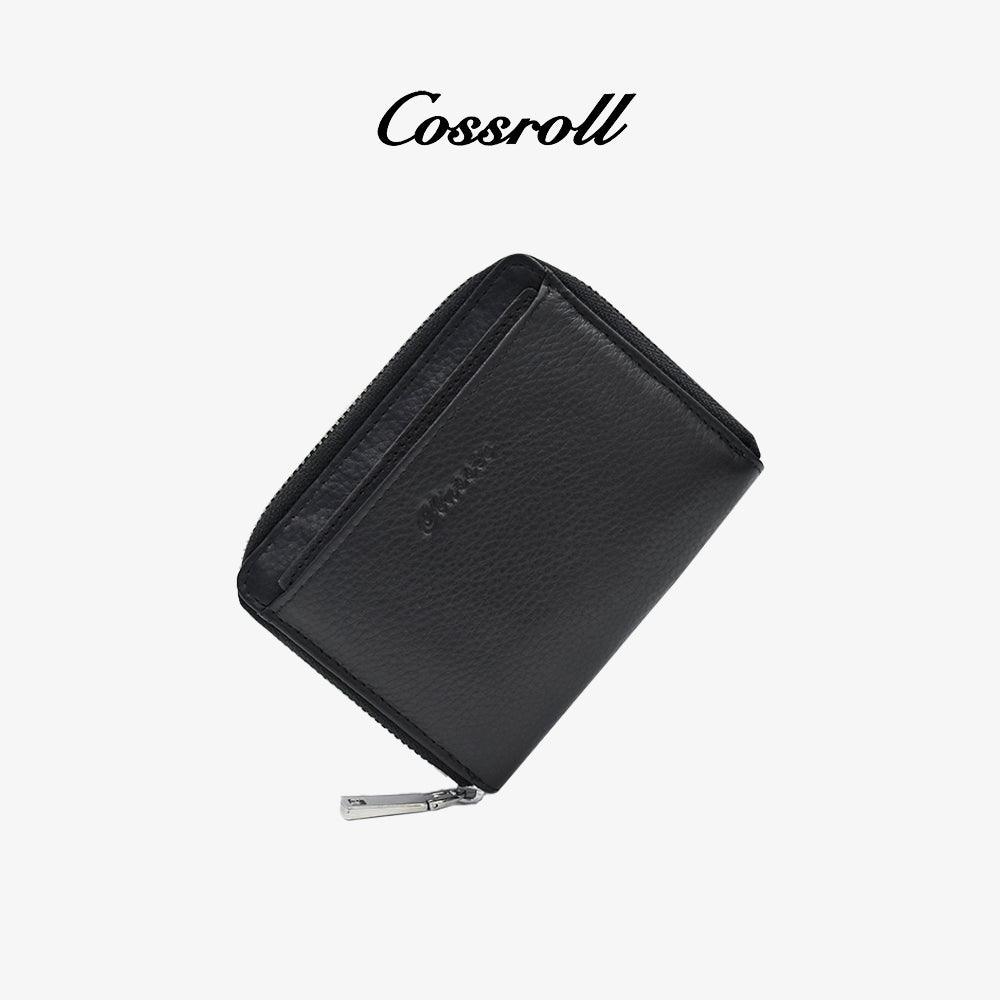 Zipper Leather Coin Purse Card Slots Wallet Wholesale - cossroll.leather