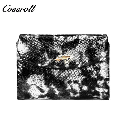 Manufacturers custom foreign trade new wallet female leather short snake wallet cowhide high-end wallet card bag certificate bag