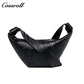 Coson croissant niche design sheepskin lazy dumpling bag leather women's bag tide crossbody bag