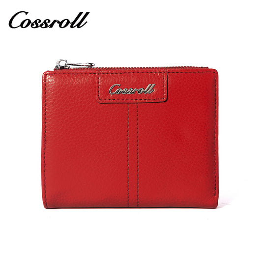 Red Short Women's Leather Wallet