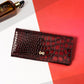 2024 new fashion crocodile print women's purse Korean version large capacity texture hand bag leisure card bag wallet bag