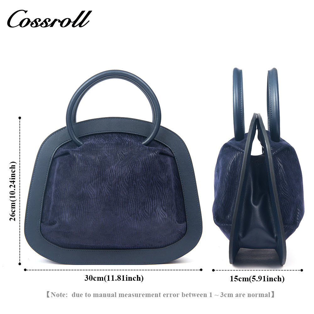 Velvet Patchwork Handbag for Women, Minimalist Retro Style Top Handle Bag, Versatile Commuter Shoulder Bag