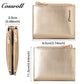 New leather wallet short first layer cowhide women's advanced sense purse small purse for women pearl pattern