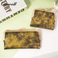 2024 new short serpentine leather wallet multi-function folding wallet card bag women