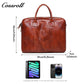 Crazy horse skin hand-painted handbag Vintage men's diagonal back layer cowhide leather bag Business briefcase