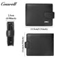 New men's genuine leather wallet, business ultra-thin, large capacity with card slots and bill compartment, factory customized