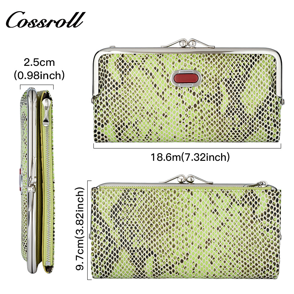 Retro multifunctional folding clip long coin purse new portable versatile multi card position ladies  wallet