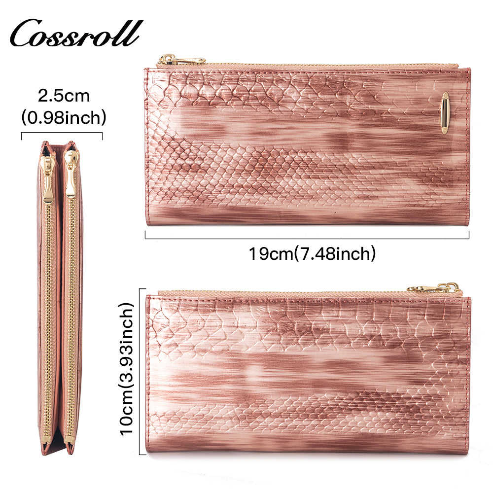 Best Selling Quality manufactory leather new wallet  crocodile texture Genuine Leather