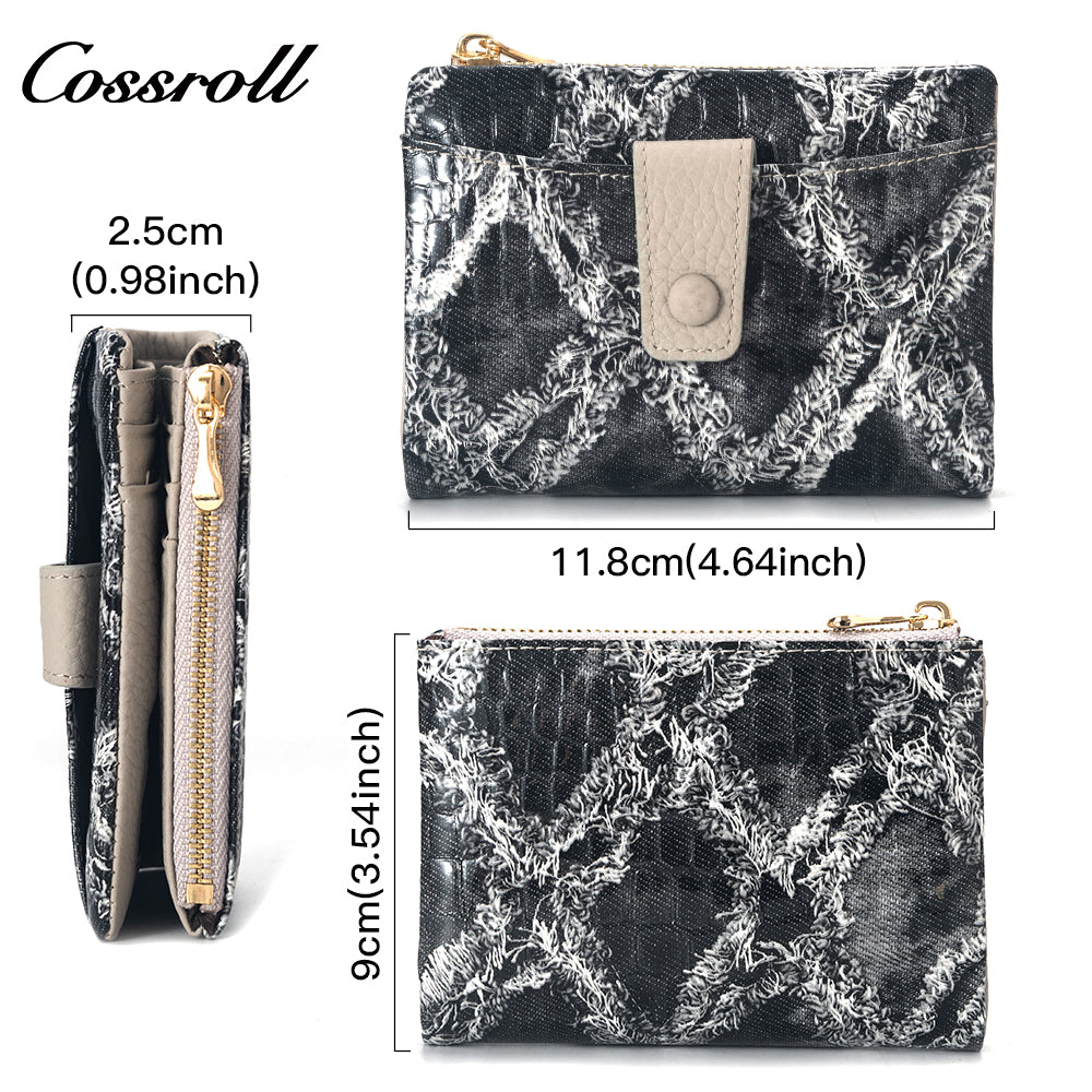 High Quality Cheap Price imperial leather crocodile texture geniune leather wallet