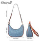 Denim Underarm Bag, Casual Shoulder Bag for Women, Commute Crossbody Purse with Adjustable Strap