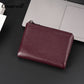 Women's top-grain cowhide wallet with multiple card slots genuine leather card holder and zippered coin pocket