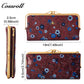 Factory custom 2023 fashion vintage pattern purse women's long and short leather purse holding large capacity wallet