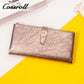 Factory hot selling new original crack bright leather wallet multi-card