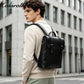 Genuine Leather Briefcase for Men, Large Capacity Laptop Handbag, Multi-Functional Business Commute Bag, Support Handheld / Shoulder / Crossbody / Backpack Carry