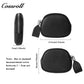 Genuine Leather Wallet for Women, Mini Zip Key Holder, Pebbled Grain Shell-Shaped Bag