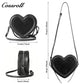 Women's Heart-Shaped Crossbody Bag, Premium Feel, Unique Shoulder Bag, Genuine Leather Texture