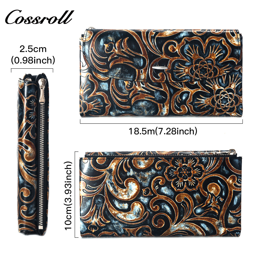 Trendy and Durable Genuine Leather Women's Wallets Women's Short classic