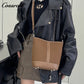Simple fashion color collision commuter 2025 new togo head layer cowhide bucket bag shoulder bag